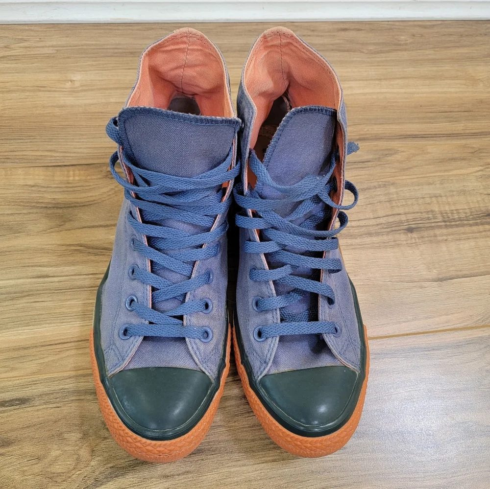 Converse, unisex mens US 9.5, women's 11.5, blue-orange - Picture 2 of 11